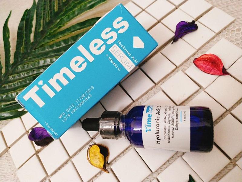 Review Serum Timeless – Sản phẩm chăm sóc da làm triệu trái tim phải đẹp loạn nhịp 7 Hyaluronic Acid Vitamin C Serum chống lão hóa
