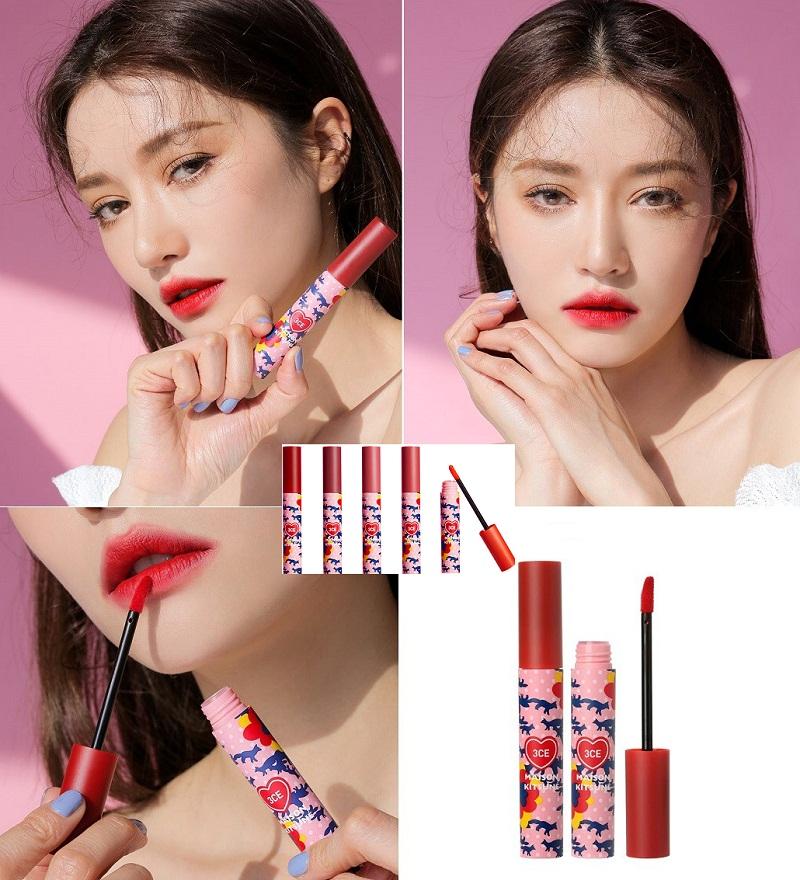 Top 9 dòng son 3CE được yêu thích nhất bạn không nên bỏ lỡ 12 3CE Maison Kitsune Velvet Lip Tint