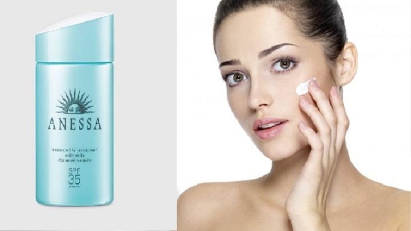 Review kem chống nắng Anessa tốt nhất cho các bạn gái 12 Kem chống nắng Anessa Essence UV Sensitive Skin Mild Milk