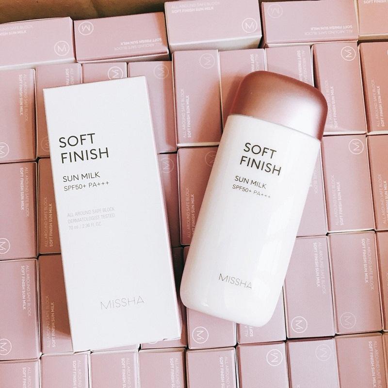 Top 10 kem chống nắng cho da khô chị em nhất định không nên bỏ lỡ 9 Missha All Around Safe Block Soft Finish Sun Milk
