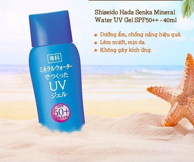 Top 10 kem chống nắng cho bà bầu an toàn nhất hiện nay 12 Shiseido Mineral Water Senka SPF 50+