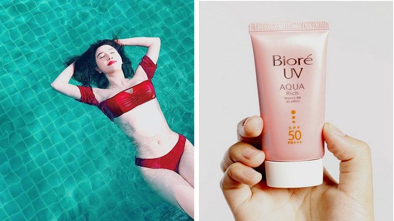 Top 10 kem chống nắng Biore được ưa chuộng - Cùng khám phá nào! 14 Sử dụng sản phẩm thỏa thích ngay cả khi bơi