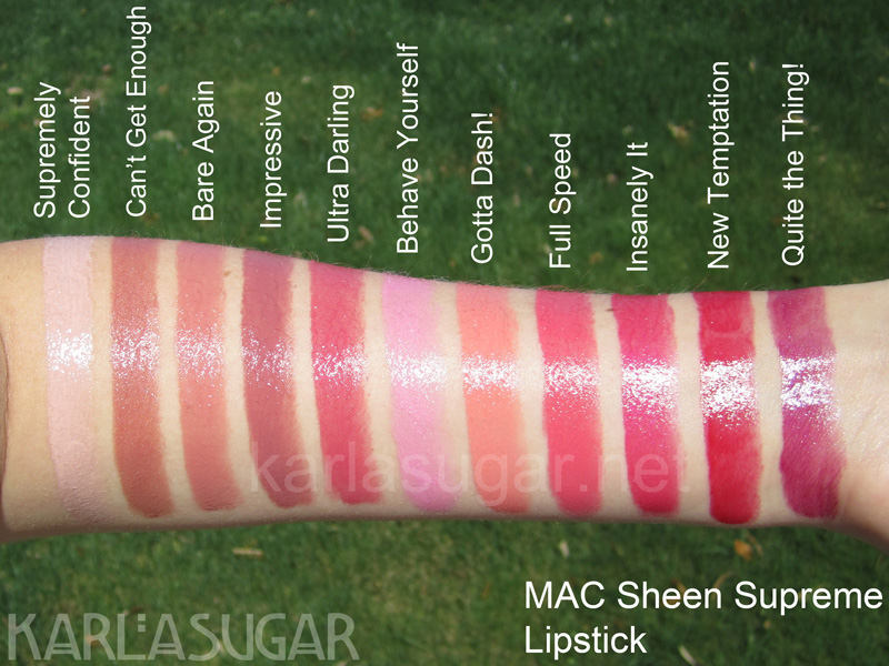 Review Son MAC - Tổng hợp bảng màu son MAC đầy đủ cho các dòng 5 Bảng màu Son MAC dòng Sheen Supreme