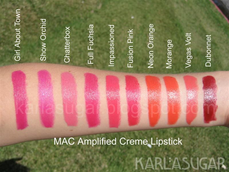 Review Son MAC - Tổng hợp bảng màu son MAC đầy đủ cho các dòng 24 Bảng màu son MAC dòng Amplified Creme