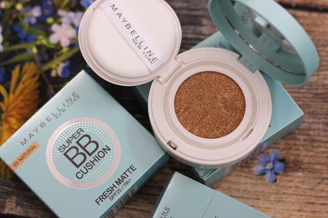 Review top 10 phấn nước càng dùng da càng đẹp mịn 16 Phấn Nước Cho Da Dầu Maybeline Super BB Cushion Fresh Matte SPF 25/PA+