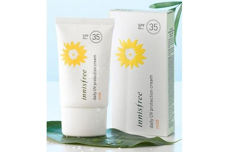 Top 10 kem chống nắng cho da nhạy cảm có thể bạn chưa biết 7 Innisfree Daily UV Protection Cream Mild SPF35 PA++