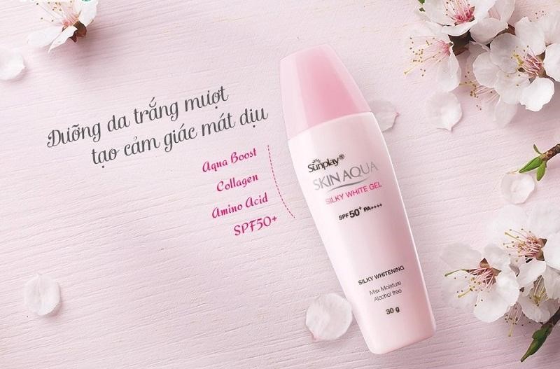 Kem chống nắng Skin Aqua – Dòng kem chống nắng bình dân đầy chất lượng 4 Skin Aqua Silky White Gel SPF50+