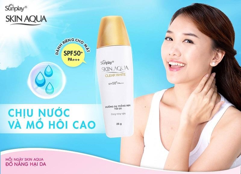 Kem chống nắng Skin Aqua – Dòng kem chống nắng bình dân đầy chất lượng 2 Sunplay Skin Aqua Clear White SPF 50+