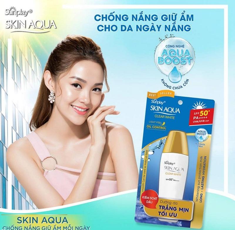 Kem chống nắng Sunplay – Sản phẩm chống nắng “Quốc Dân” đang gây bão hiện nay 7 Sunplay Skin Aqua Clear White SPF50+ PA++++