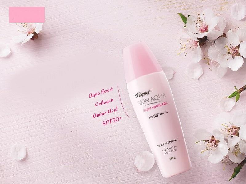 Kem chống nắng Sunplay – Sản phẩm chống nắng “Quốc Dân” đang gây bão hiện nay 16 Sunplay Skin Aqua Silky White Gel SPF 50 giúp bổ sung nước
