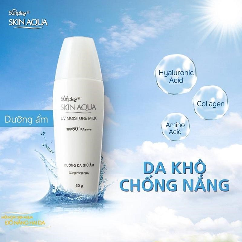 Kem chống nắng Skin Aqua – Dòng kem chống nắng bình dân đầy chất lượng 11 Sunplay Skin Aqua UV Moisture Milk SPF50+, PA++++