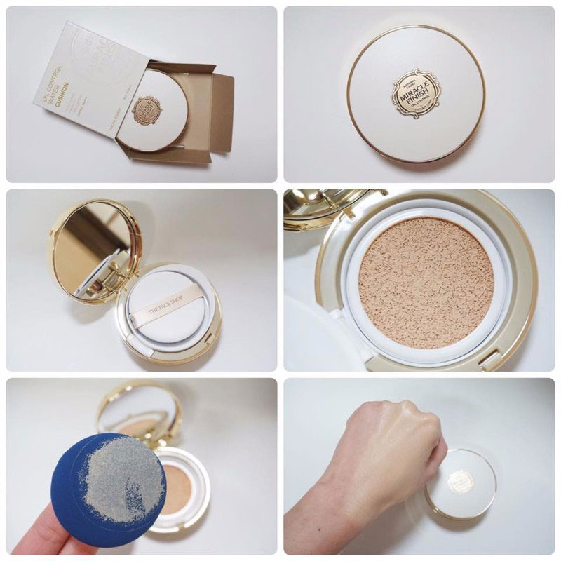 Review top 10 phấn nước càng dùng da càng đẹp mịn 13 Phấn nước kiềm dầu The Face Shop Oil Control Water Cushion
