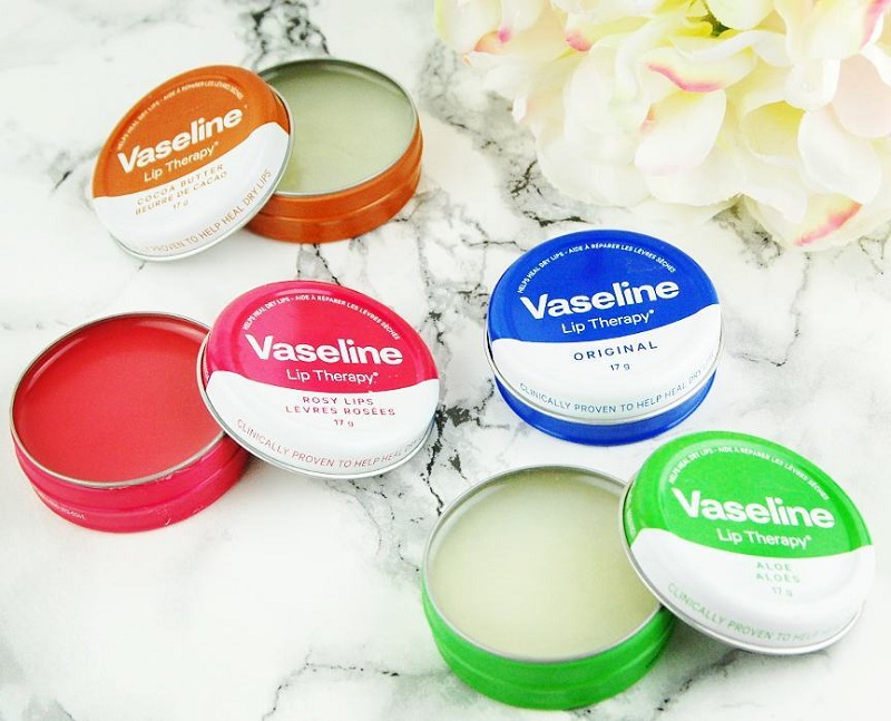 Các loại son dưỡng môi Vaseline dạng hộp thiếc