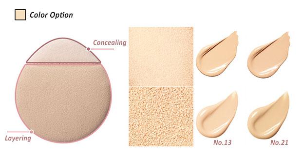 Review các loại phấn nước Laneige đang gây sốt hiện nay 12 Bông phấn được thiết kế thông minh với kết cấu 2 phần: Velvet puff dành cho phần kem che khuyết điểm và Air puff dành cho phần phấn nền giúp việc make up dễ dàng hơn.
