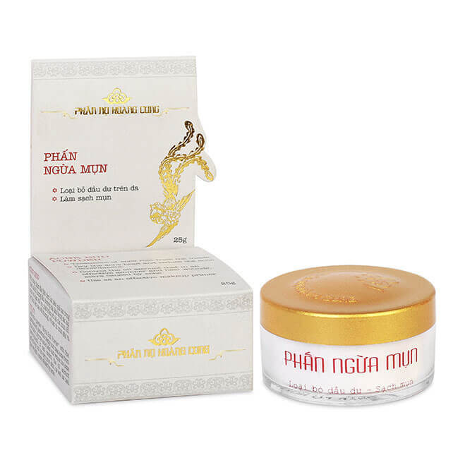 Review tất tần tật Phấn Nụ Hoàng Cung 15 Phấn ngừa mụn dạng nén làm khô đầu mụn và hạn chế sự phát triển trở lại của mụn.