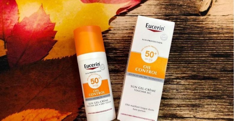 Top 10 kem chống nắng cho da dầu tốt nhất hiện nay 12 Sun Protection SPF50+ Sun Gel-Creme Oil Control Dry Touch 50ml - Eucerin có tác dụng giúp chống nắng, ngăn ngừa sự xâm hại của tia UVA đến da giúp da luôn được khỏe mạnh, trắng sáng.