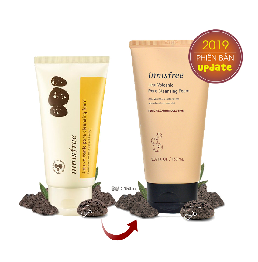 Sữa rửa mặt Innisfree có tốt không? Review top 5 sản phẩm bán chạy nhất hiện nay 5 Innisfree Jeju Volcanic Cleansing Foam (Mẫu mới)