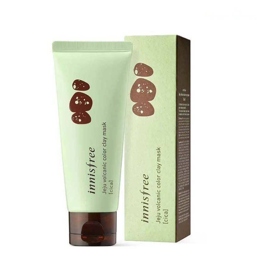 Reriew top 10 loại mặt nạ Innisfree hồi sinh da khô, trị mụn, xóa mờ thâm nám 18 Mặt nạ đất sét Jeju Innisfree Volcanic Color Clay Mask (Green)