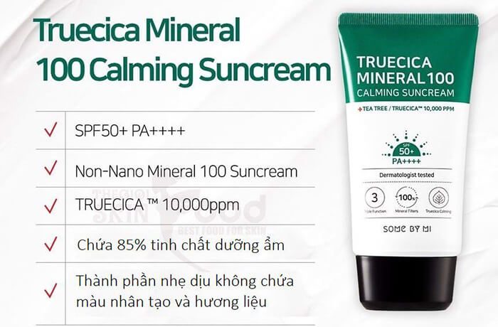 Mỹ phẩm Some By Mi có tốt không? Review top 5 sản phẩm bán chạy nhất hiện nay 11 Some By Mi Truecica Mineral 100 Calming Suncream