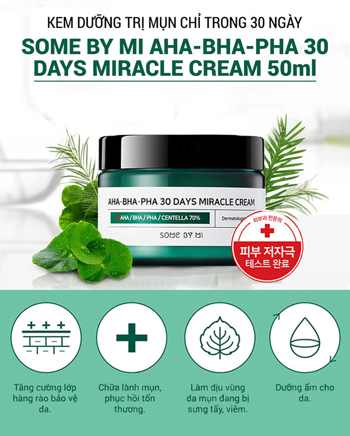 Mỹ phẩm Some By Mi có tốt không? Review top 5 sản phẩm bán chạy nhất hiện nay 14 Kem Dưõng Some By Mi AHA-BHA-PHA 30 Days Miracle Cream