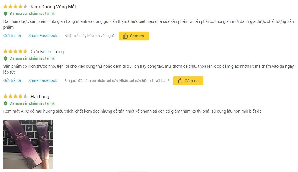 Kem mắt AHC Ageless Real Eye Cream For Face 6