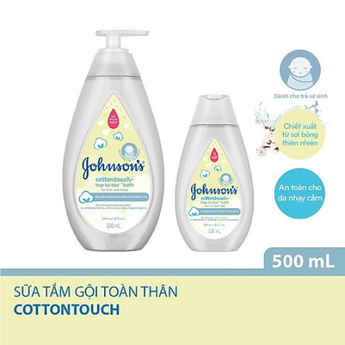 Sữa tắm gội toàn thân Johnson's mềm mịn Cotton touch