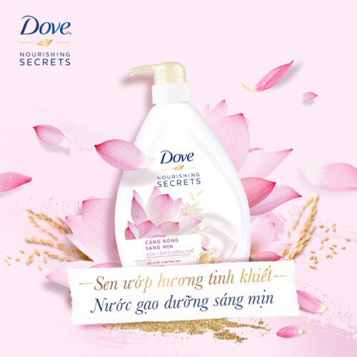 Sữa Tắm Dove Căng Bóng Sáng Mịn - Hoa sen