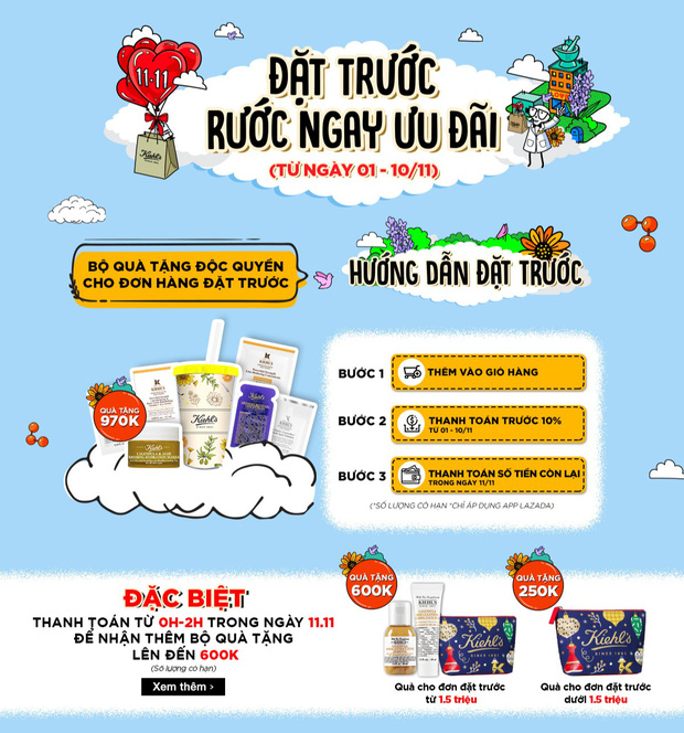 Top 5 Sản Phẩm Chăm Sóc Da Khuyến Mãi Hot Nhất Lazada 11.11 5 Kiehl’s ưu đãi 11.11