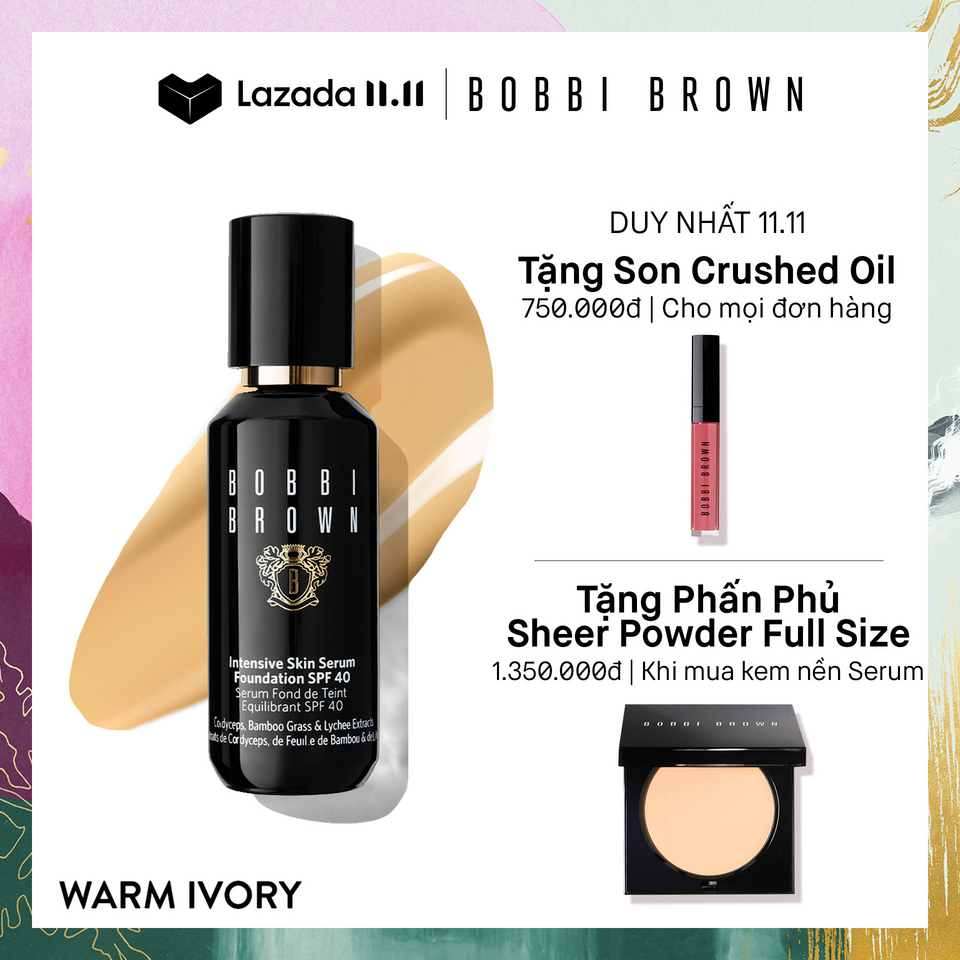 Top 5 Sản phẩm trang điểm khuyến mãi hot nhất Lazada 11.11 4 Bobbi Brown Intensive Skin Serum Foundation