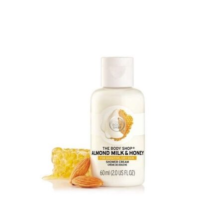 Sữa tắm dưỡng ẩm cho da khô The Body Shop Almond Milk & Honey Soothing & Caring Shower Cream