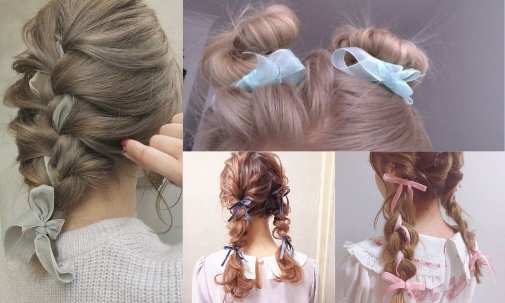 Tổng hợp 21+ cách tết tóc với ruy băng tuyệt vời nhất - Tin học Đông Hòa