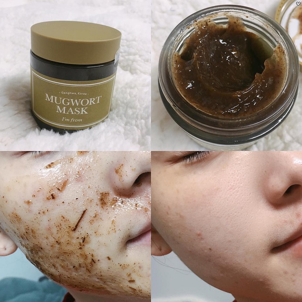 Mặt nạ ngải cứu làm dịu da sau mụn, da kích ứng I’M FROM Mugwort Mask 110g