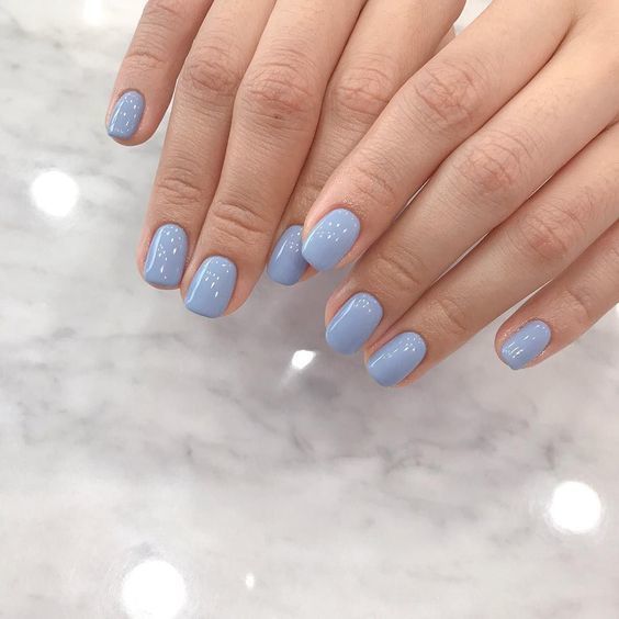 15 Những mẫu nail màu xanh dương nhạt đẹp hiện nay