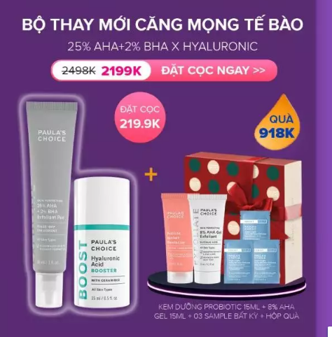 Bộ sản phẩm giúp làn da mịn màng căng bóng Paula's Choice