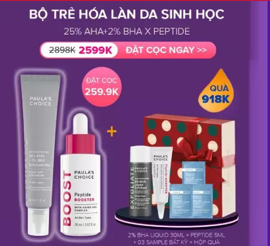 Bộ sản phẩm trẻ hóa làn da của Paula's Choice