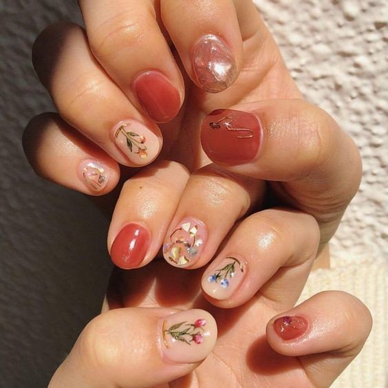 nail họa tiết hoa tranh_9