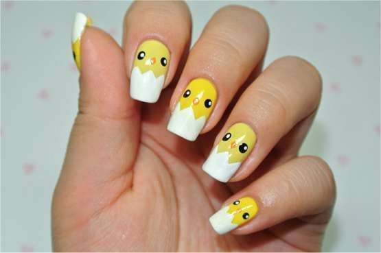 nail màu vàng hoạt hình_10