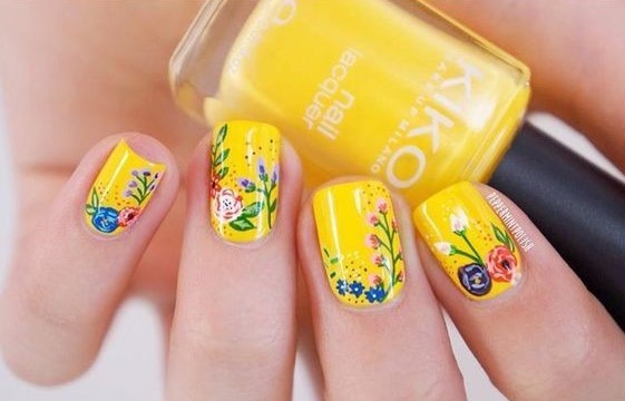 nail màu vàng hoạt hình_15