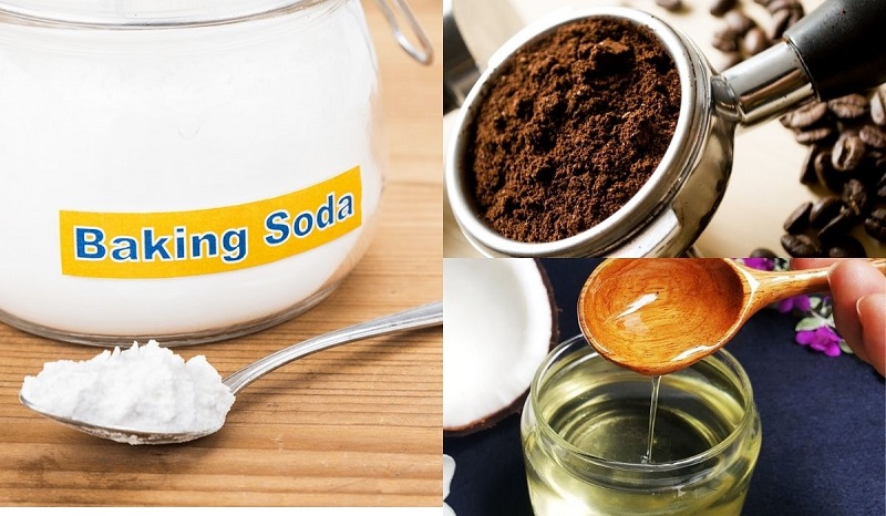 Baking soda, dầu dừa và cà phê