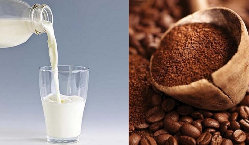 Sữa tươi không đường và bã cà phê tạo ra hỗn hợp tẩy tế bào chết tuyệt vời 
