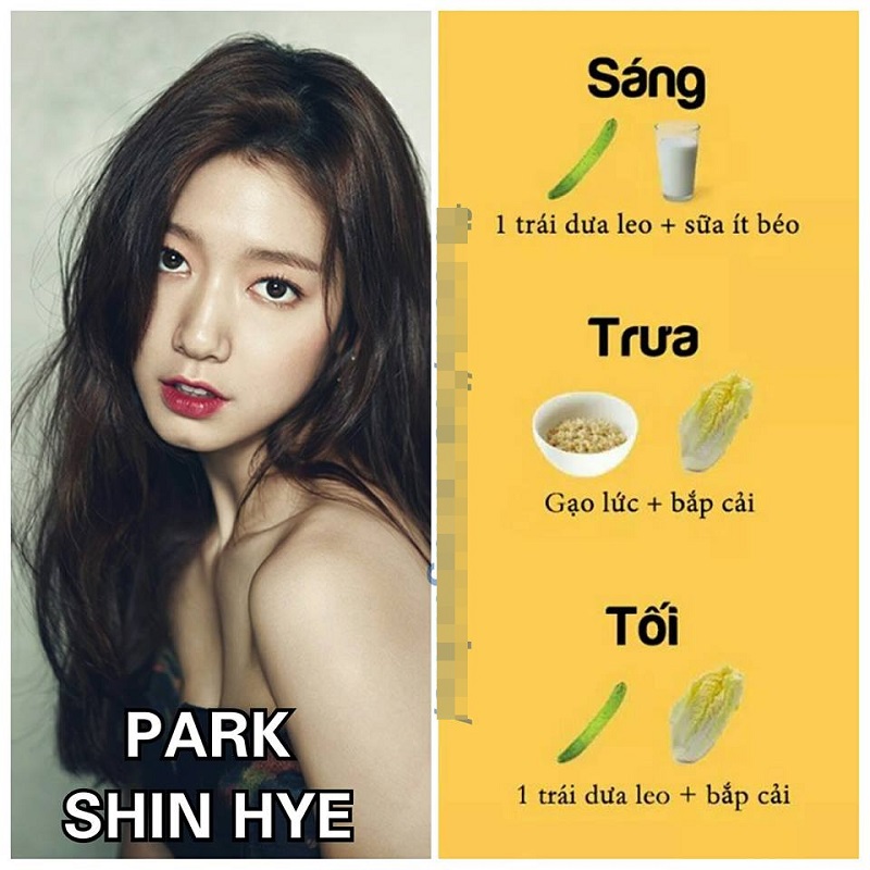 Cách giảm cân kinh hoàng như Park Shin Hye