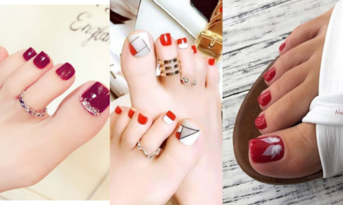 Lưu ngay 16 ý tưởng mẫu nail chân tông đỏ HOT nhất năm 2024