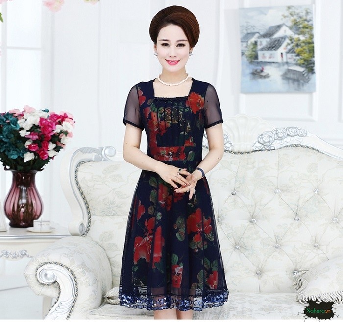 Váy cho tuổi trung niên dáng xòe 3