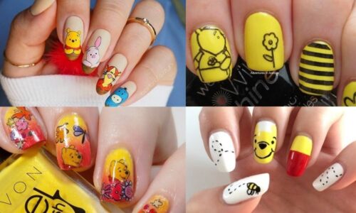 4 mẫu nail gấu pooh cực dễ thương