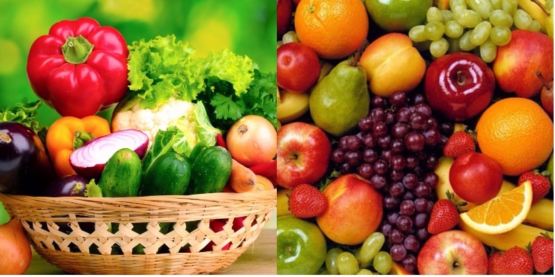 Nên ăn nhiều trái cây và rau xanh để bổ sung dưỡng chất