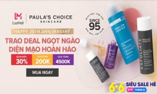 Bật mí top 6 deals hot tại thương hiệu Paula’s Choice tại Lazada Siêu Sale Hè Lazada