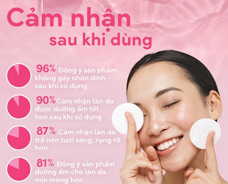 Cảm nhận sau khi dùng nước tẩy trang Pond's