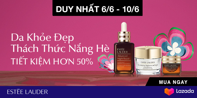 Toàn bộ chương trình ưu đãi của Estee Lauder tại Lazada 6.6