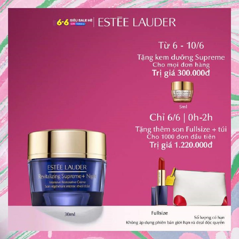 Kem dưỡng ban đêm chống lão hóa và tái tạo chuyên sâu Estee Lauder Revitalizing Supreme+ Night Intensive Restorative Crème