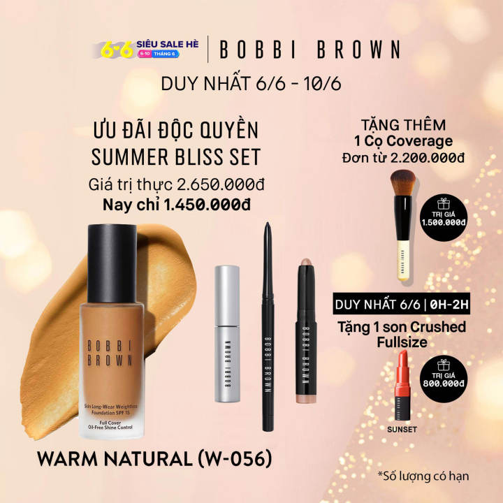 Chốt ngay 6 deals Bobbi Brown Siêu Sale Hè 6.6 tại Lazada 2